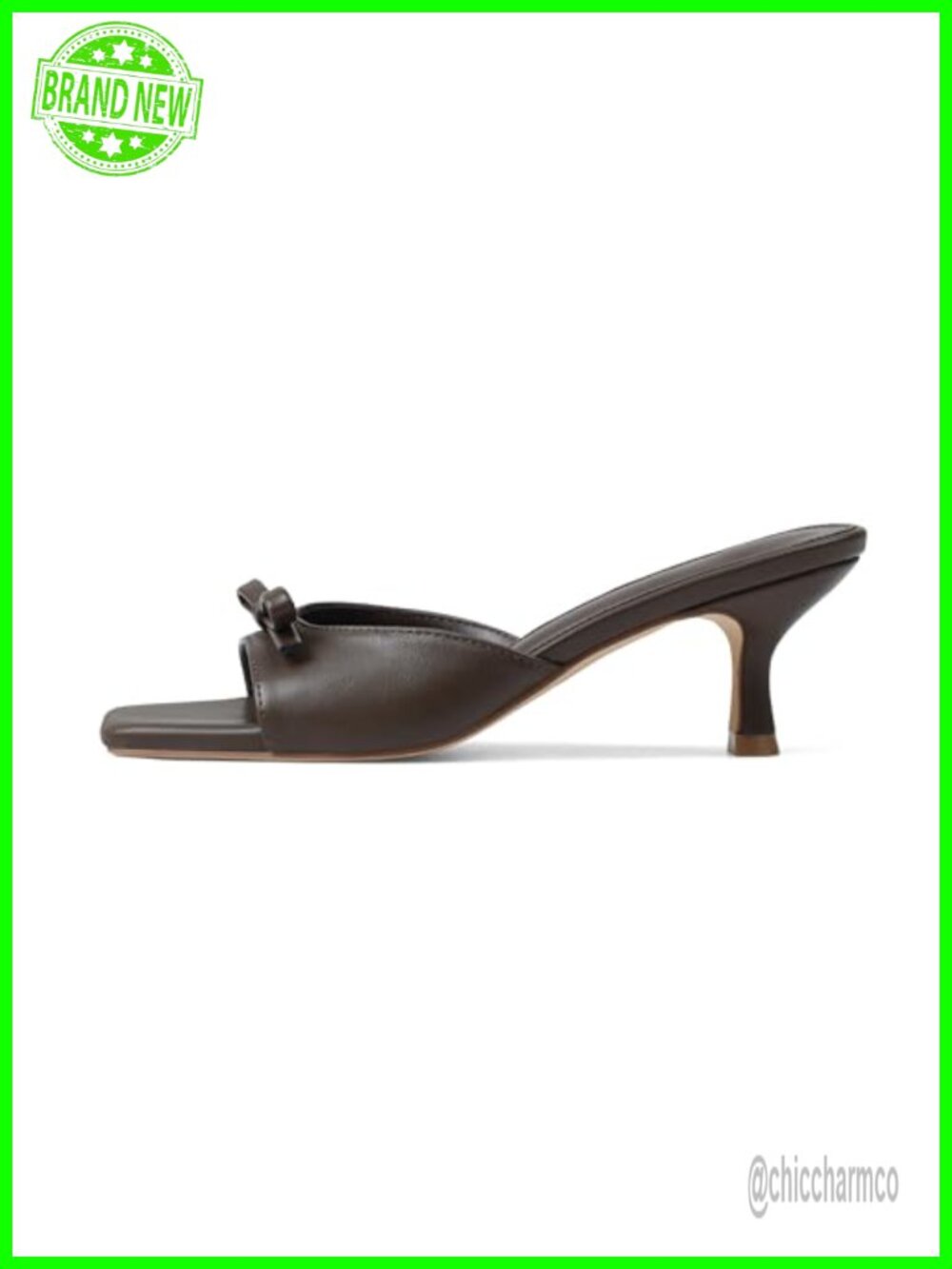 Kitten Heel Open Toe Sandals for Women with Bow Detail